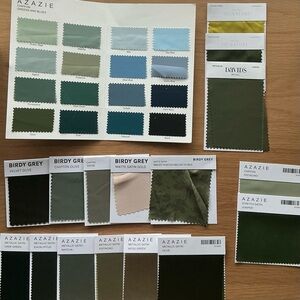 Various Greens, Blues & Neutrals Swatches